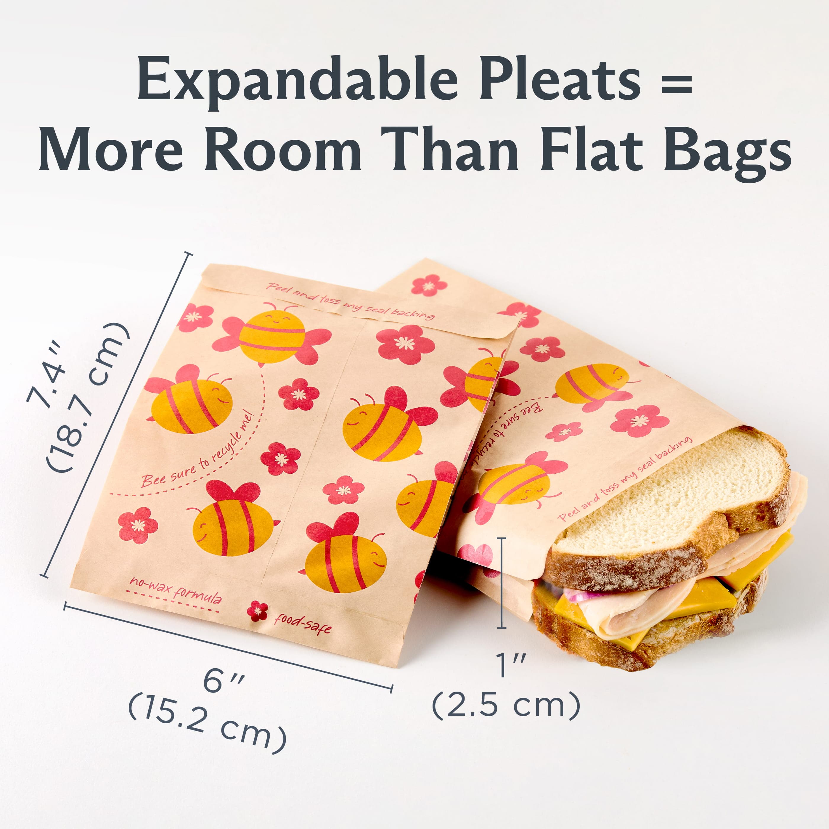 Recyclable Paper Bags 2-Pack 100ct Reusable Storage Bag