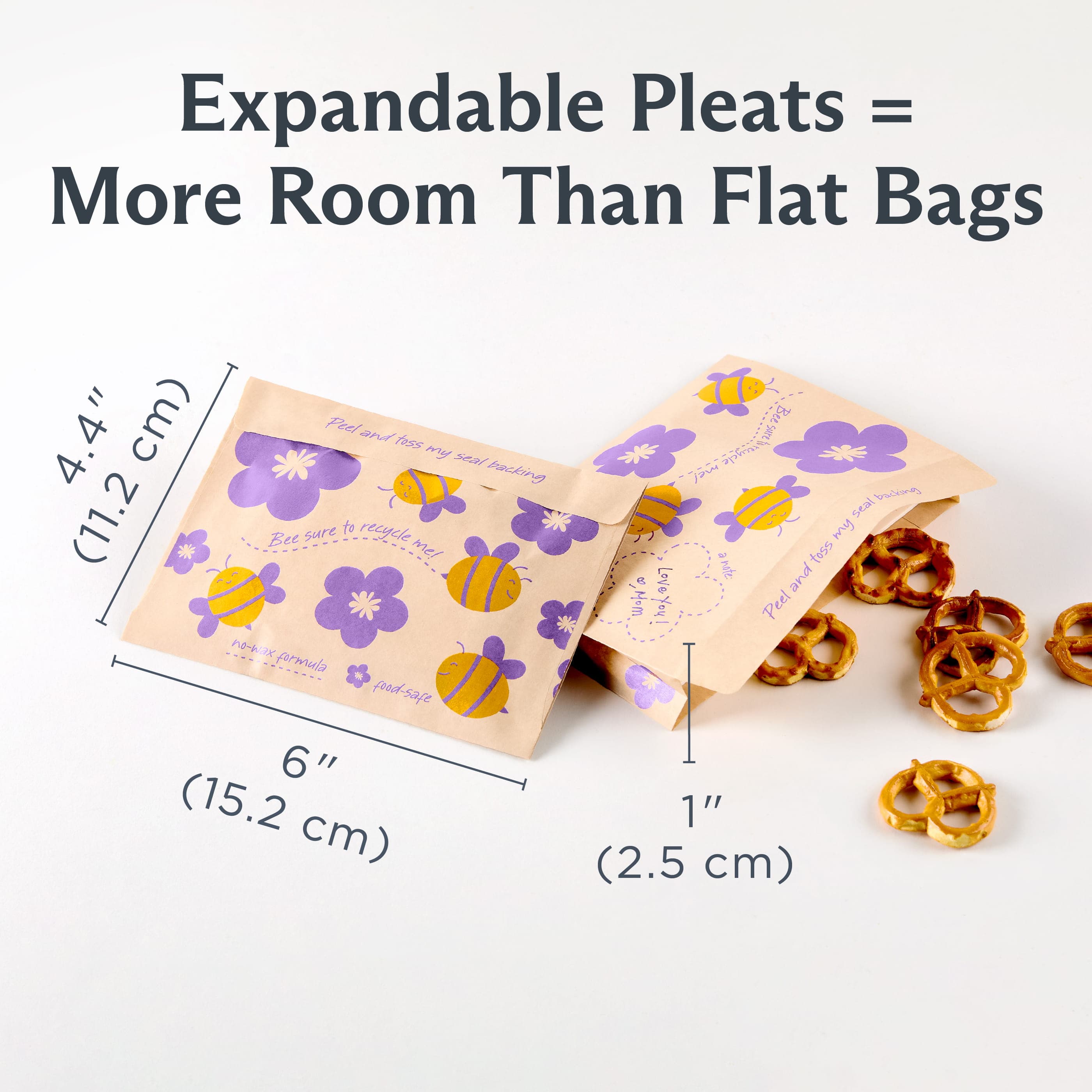 Recyclable Paper Bags 2-Pack 100ct Reusable Storage Bag
