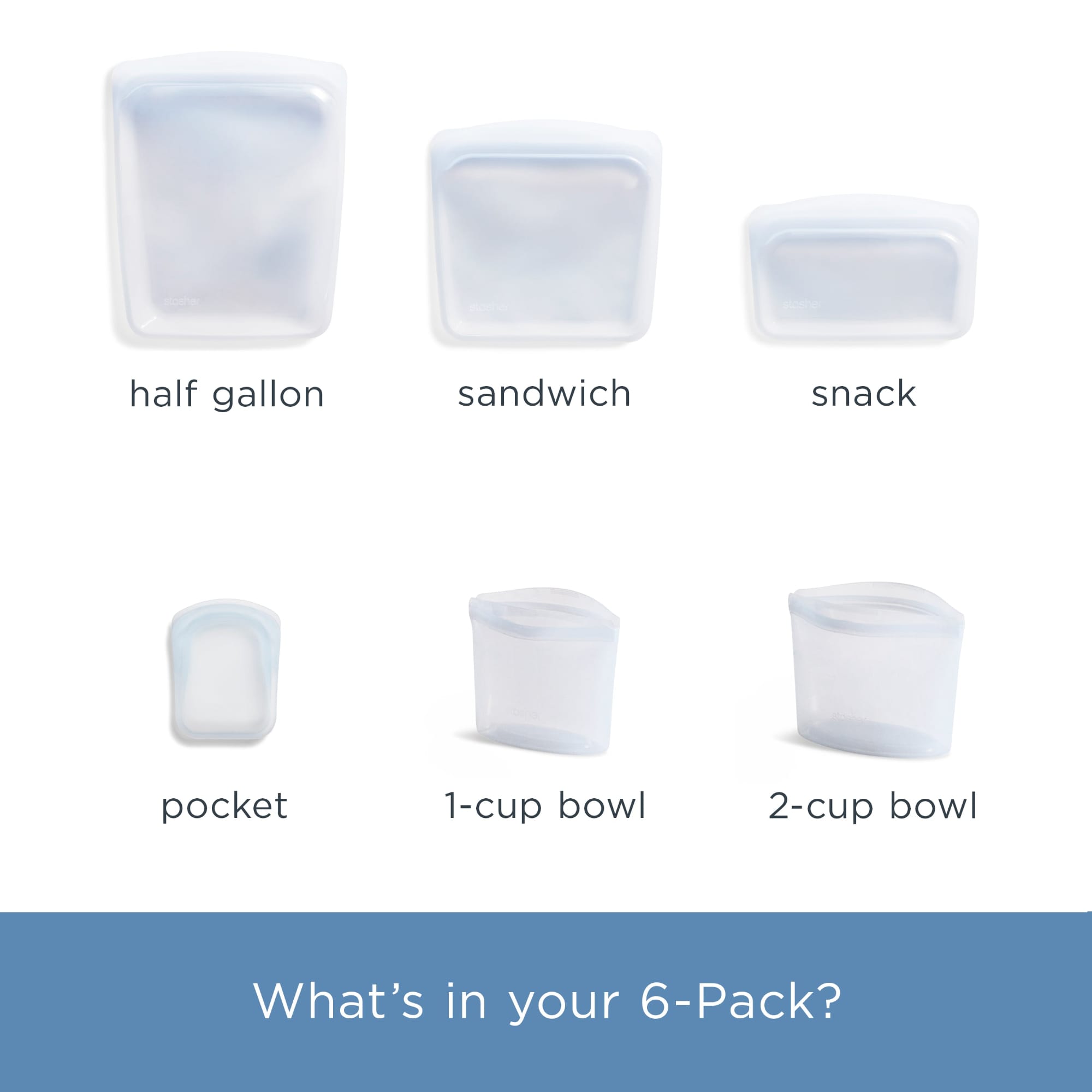 Starter Kit 6-Pack Reusable Storage Set