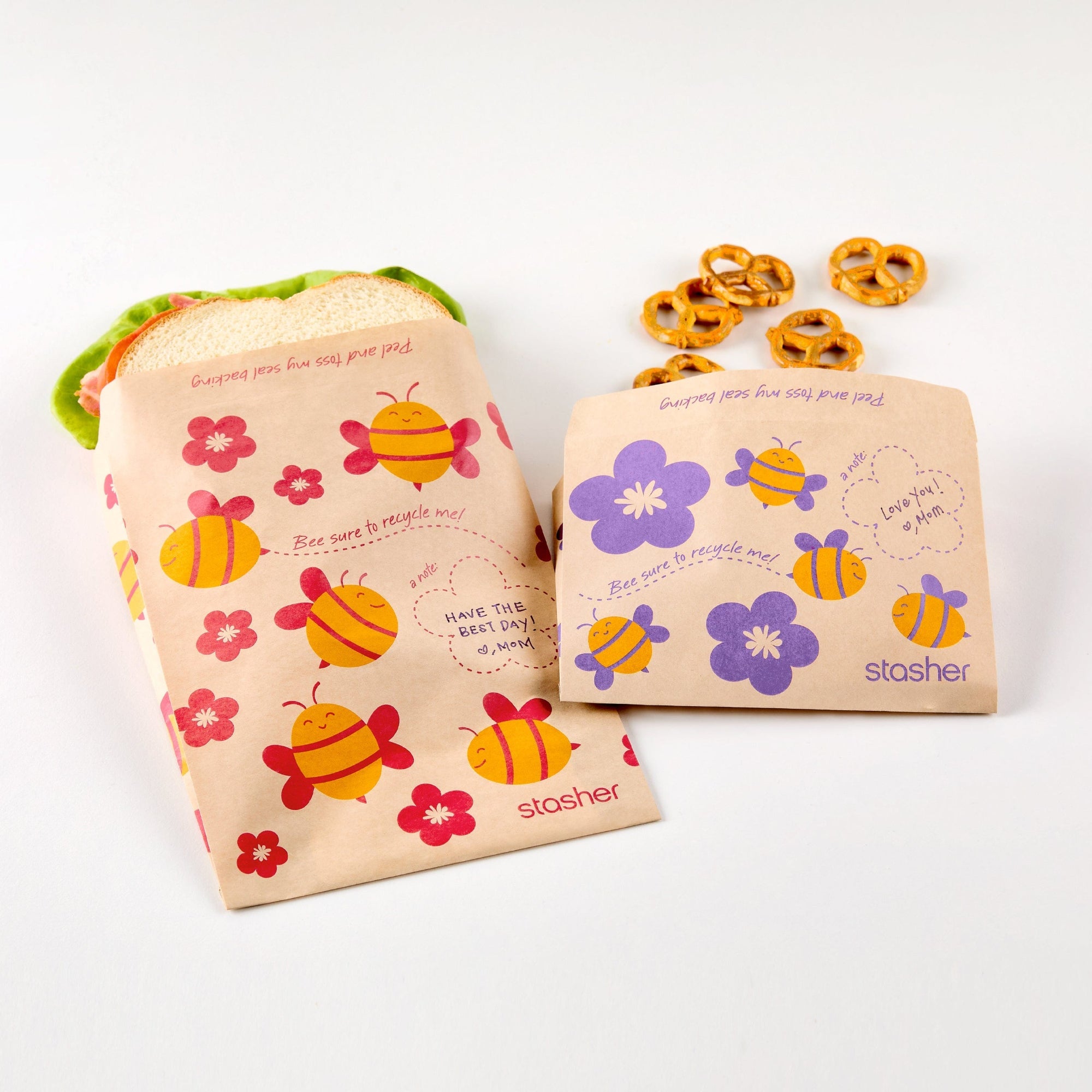 Recyclable Paper Bags 4-Pack 200ct Reusable Storage Bag