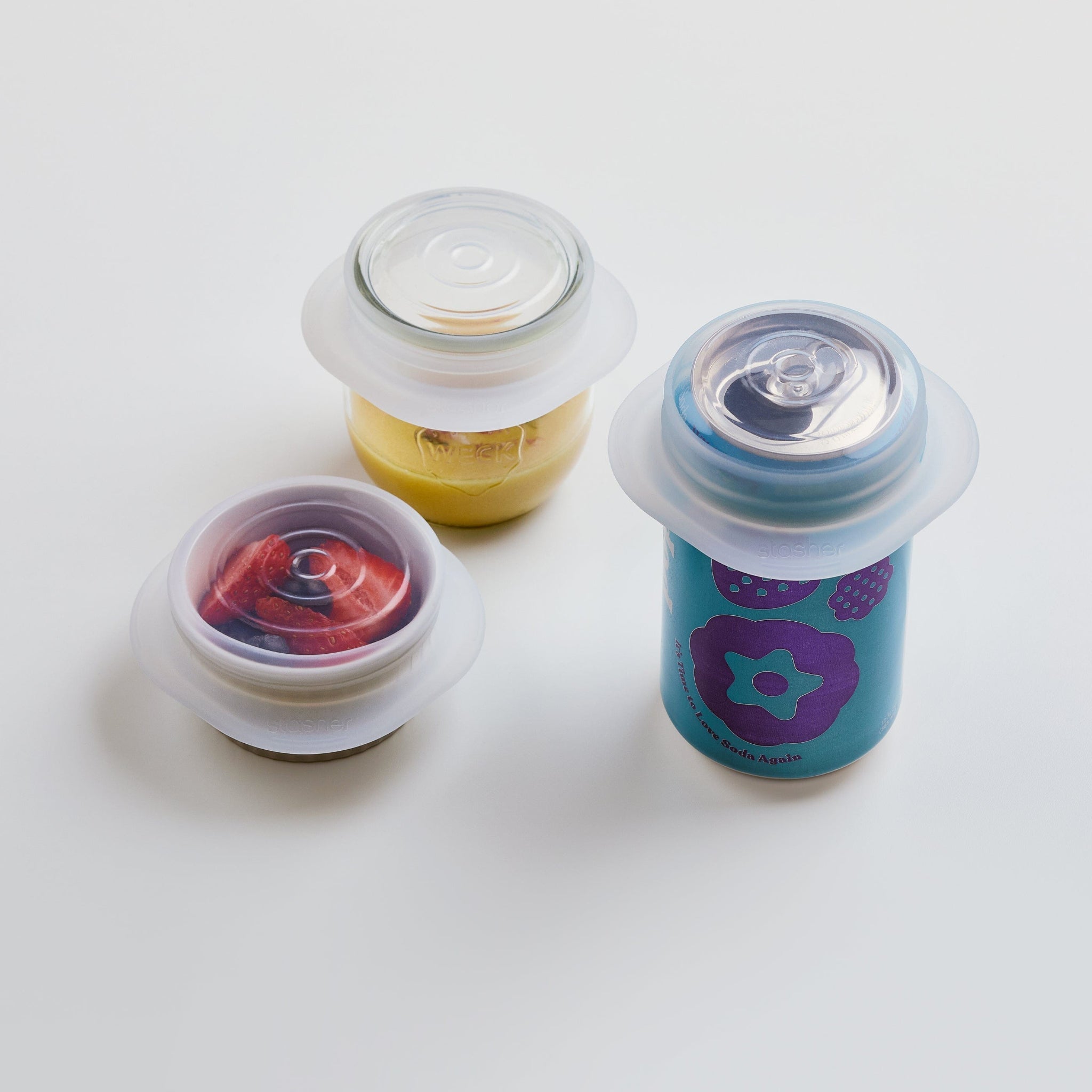 Small Circle Stretch Lids 3-Pack Kitchen Accessory