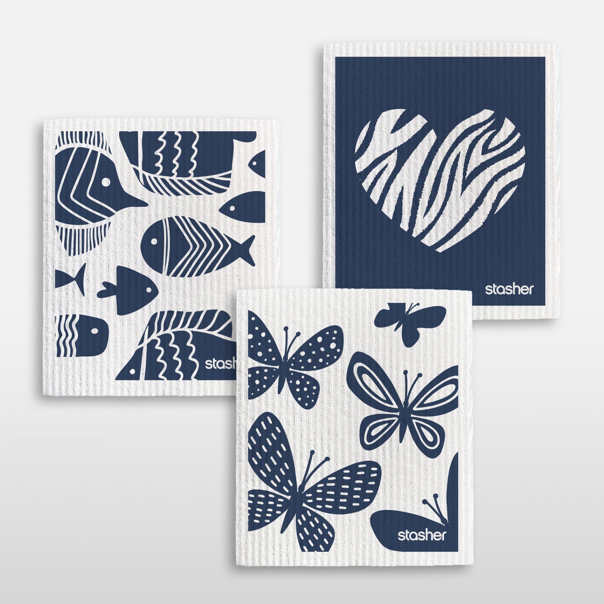 Reusable Swedish Dishcloth 3-Pack Kitchen Accessory