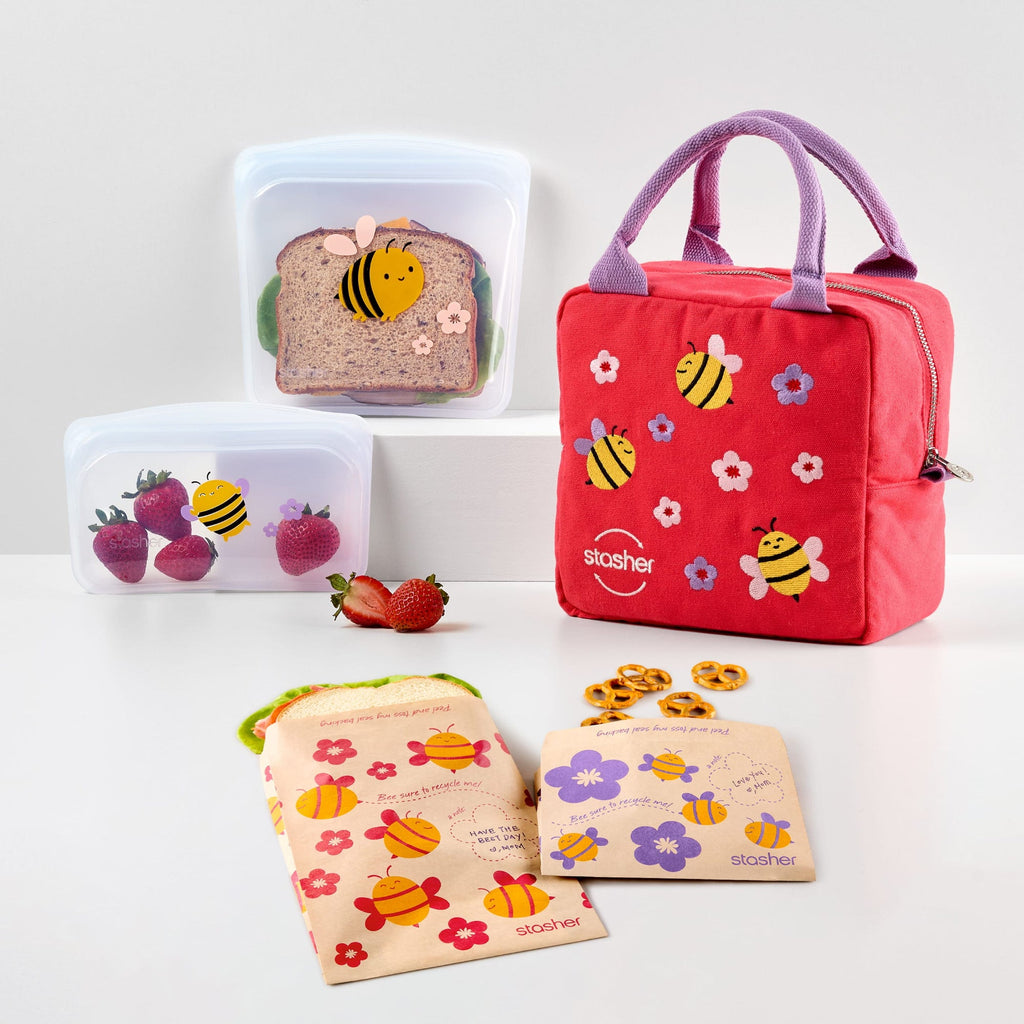 Complete School Lunch Kit 5-Pack Reusable Storage Set