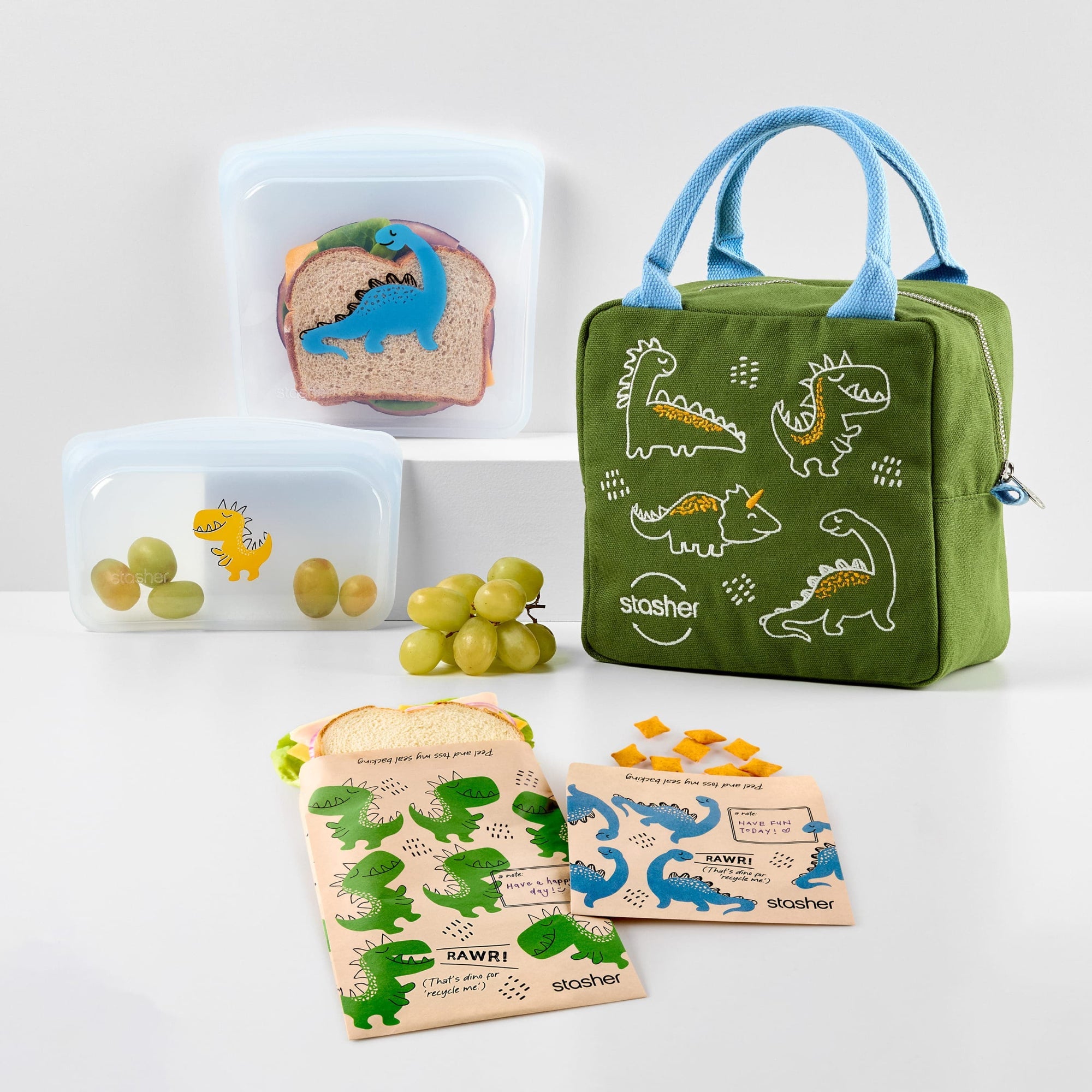Complete School Lunch Kit 5-Pack Reusable Storage Set
