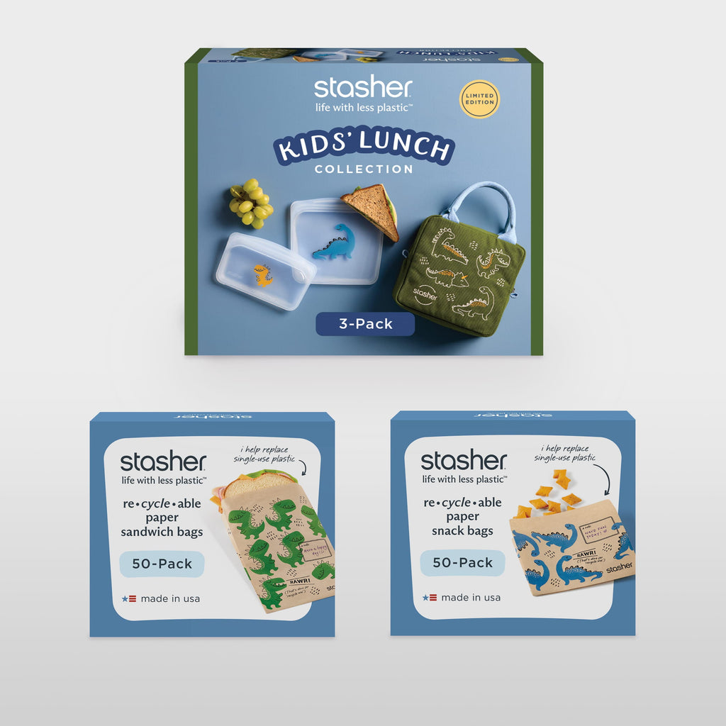 Complete School Lunch Kit 5-Pack Reusable Storage Set