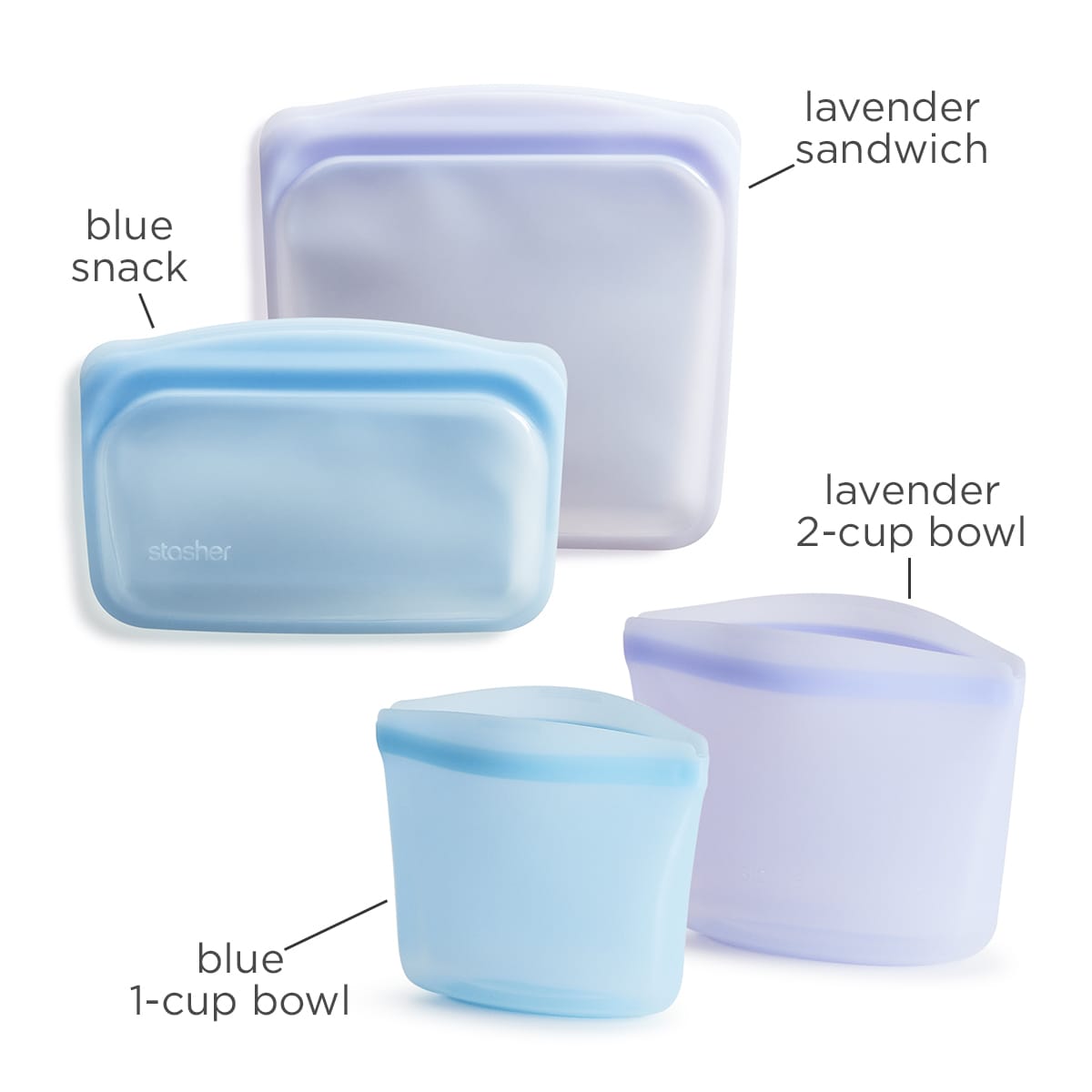 Sea Spray 4-Pack Reusable Storage Set