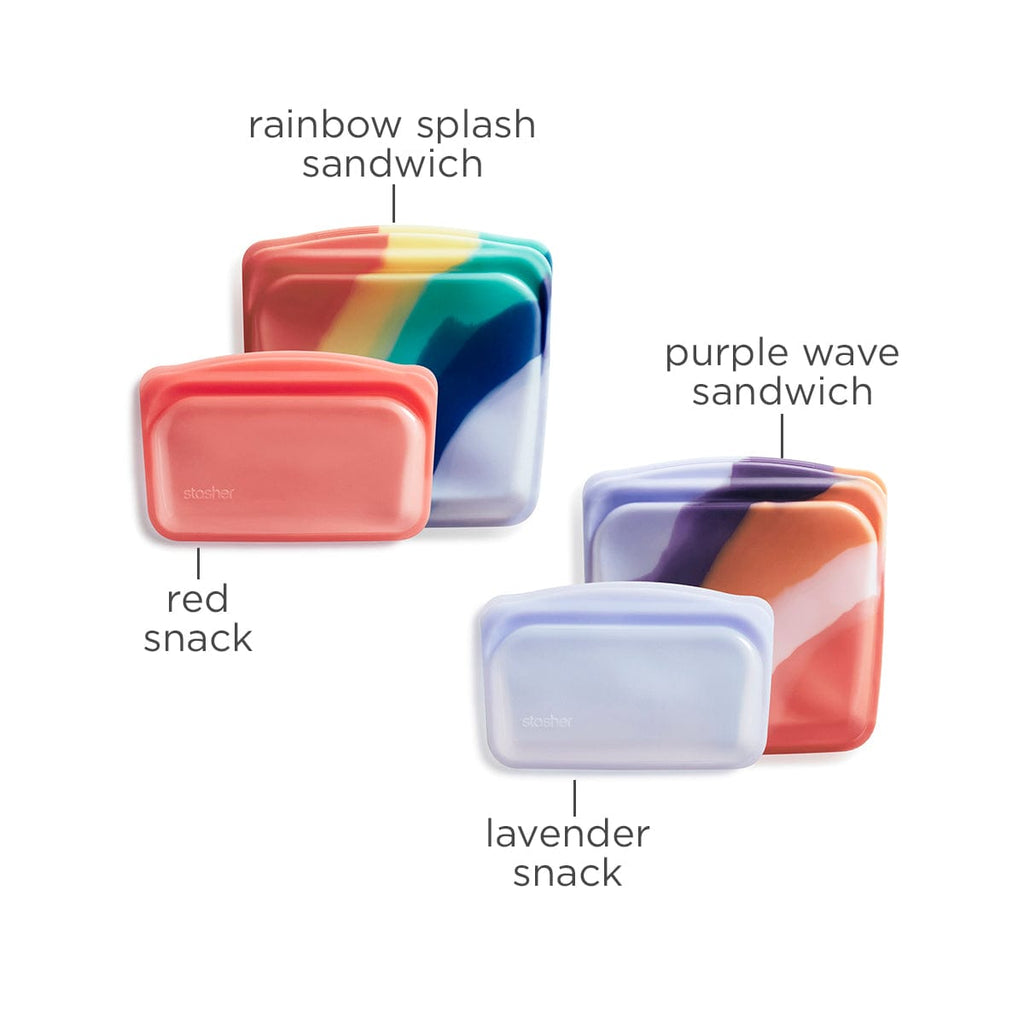 Sandwich Snack 4-Pack Reusable Storage Bag