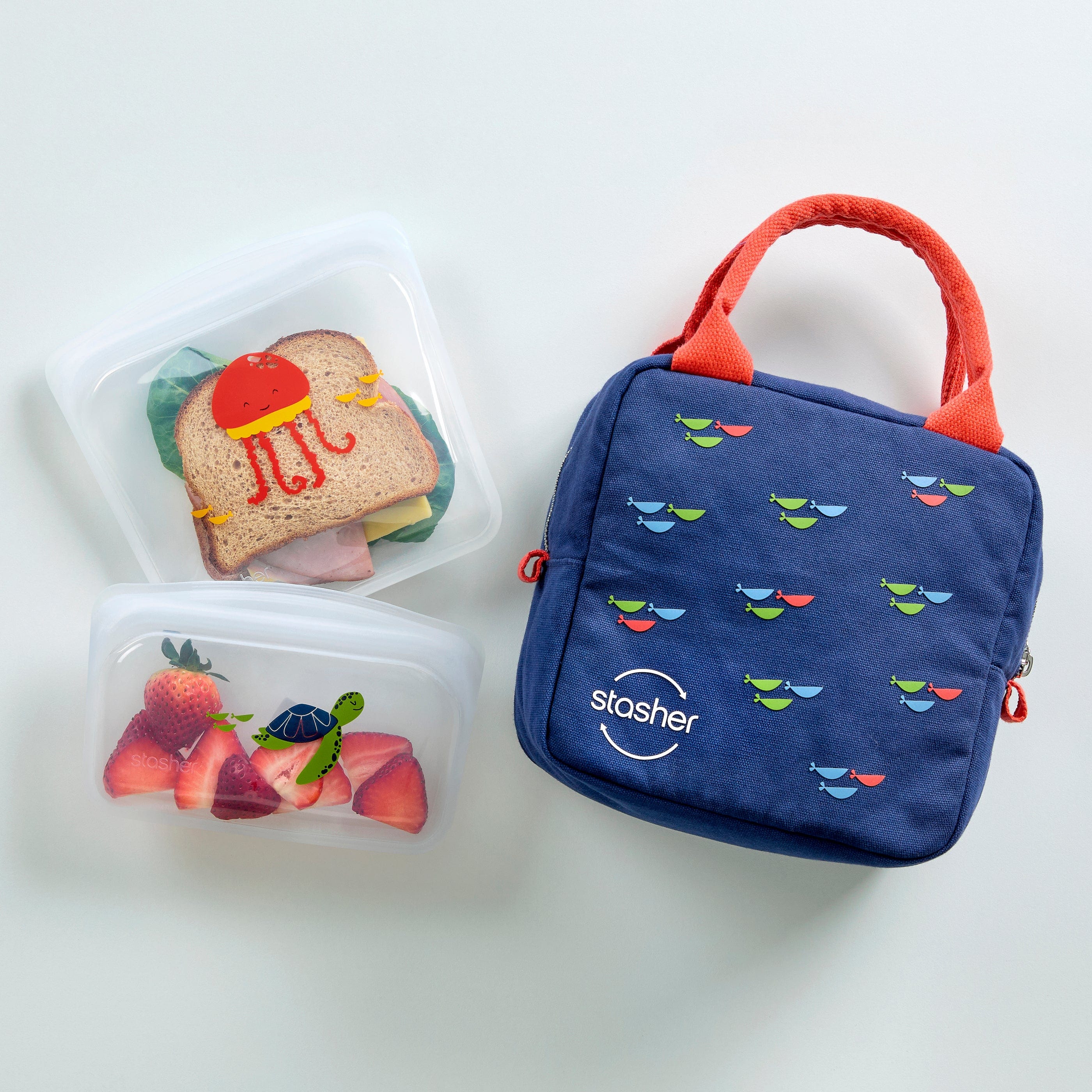 Back to School Lunch 3-Pack Reusable Storage Set