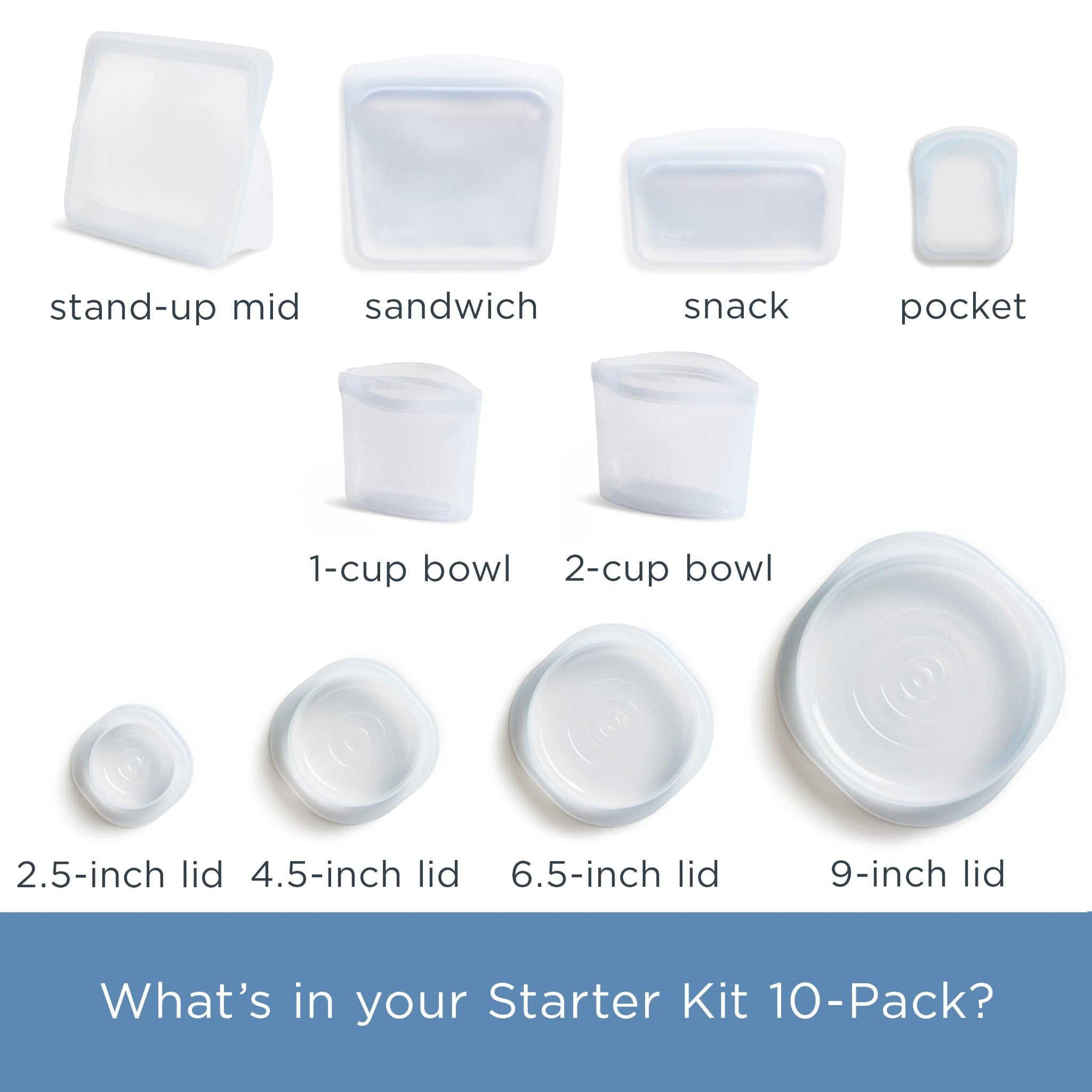 Starter Kit 10-Pack Reusable Storage Set