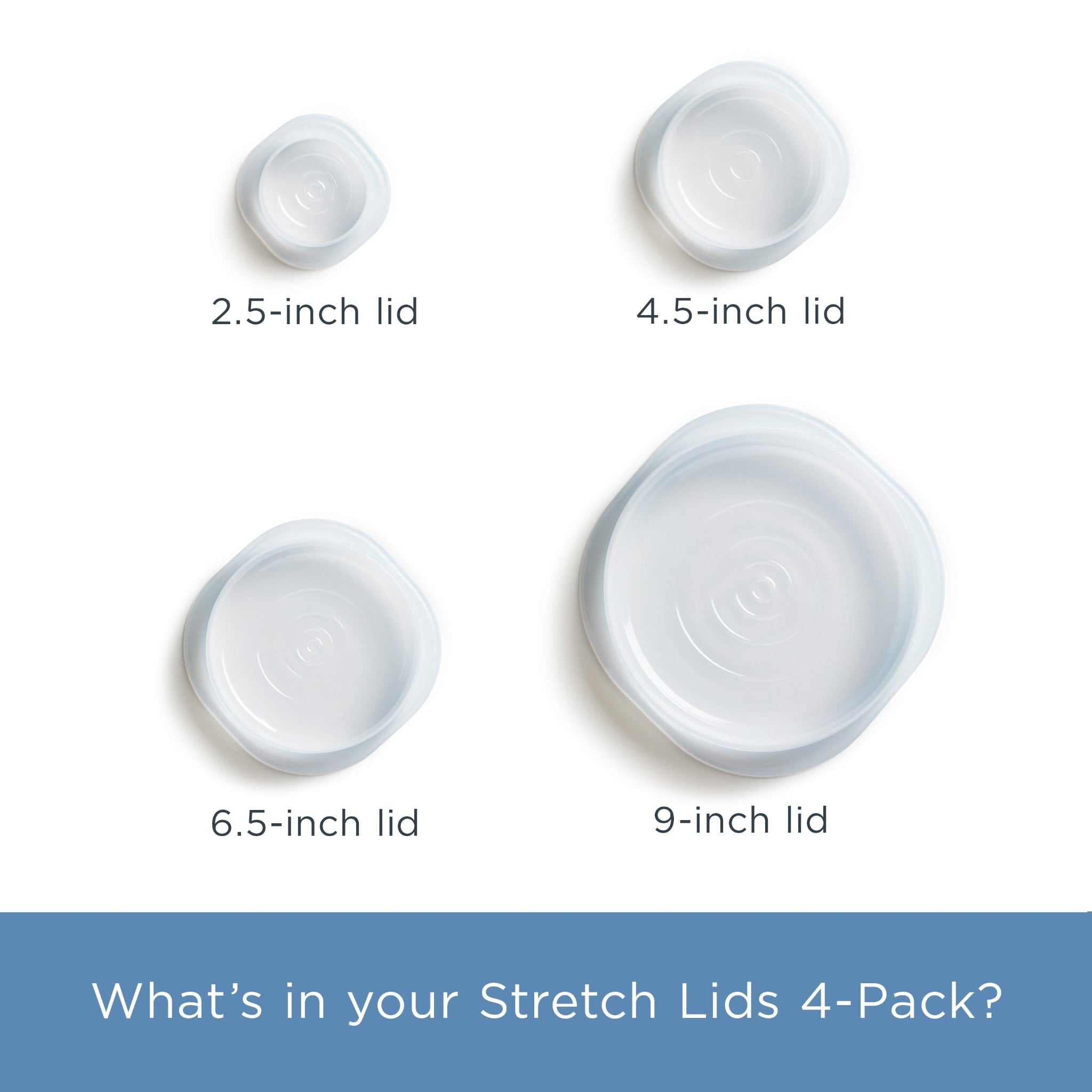 Circle Stretch Lids 4-Pack Kitchen Accessory