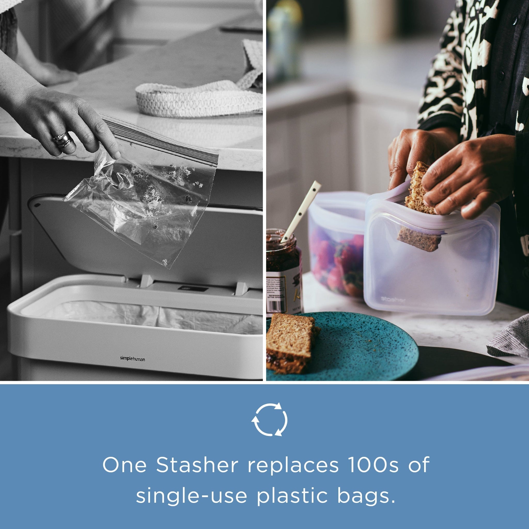 Sandwich Snack 2-Pack Reusable Storage Bag