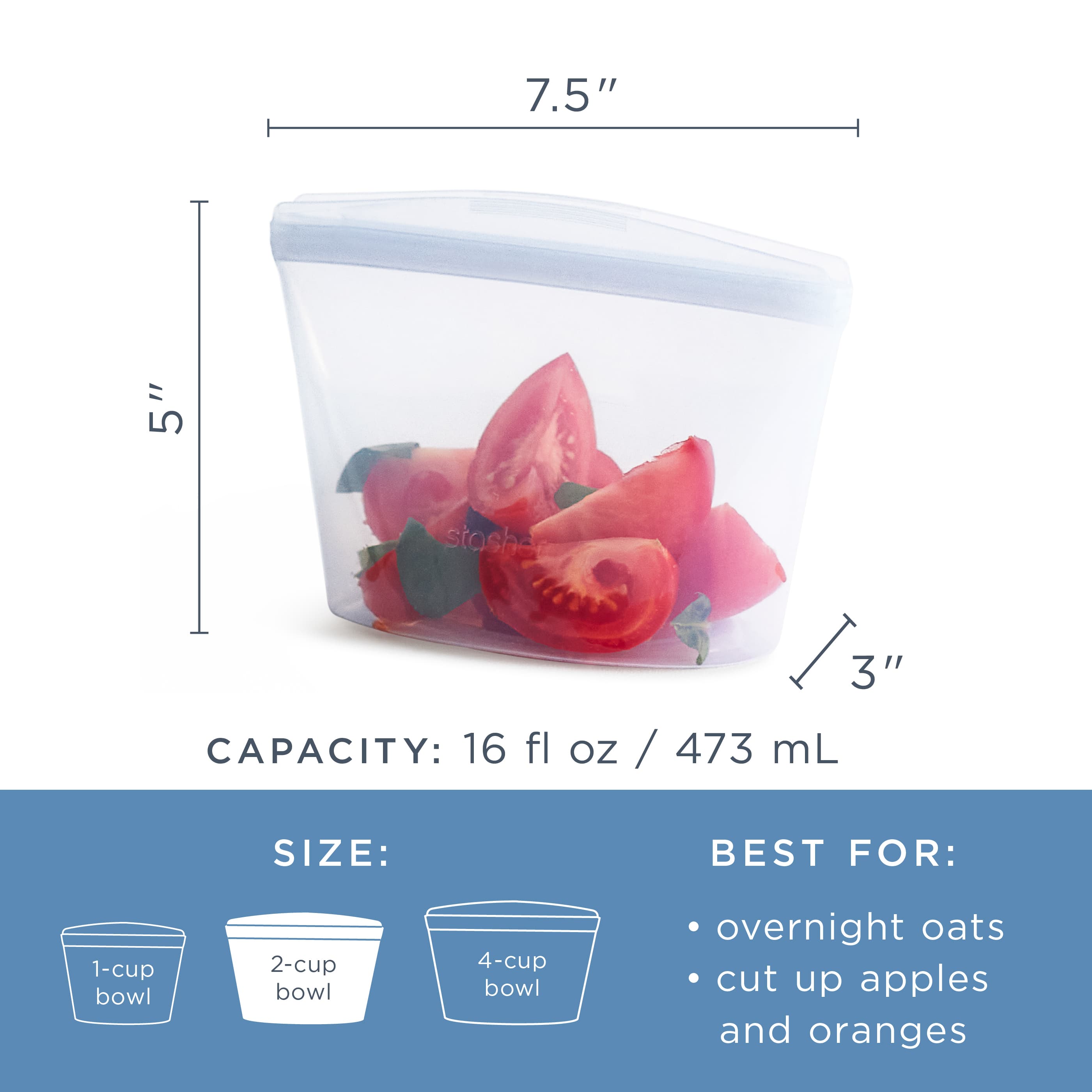 2-Cup Bowl Kitchen Accessory