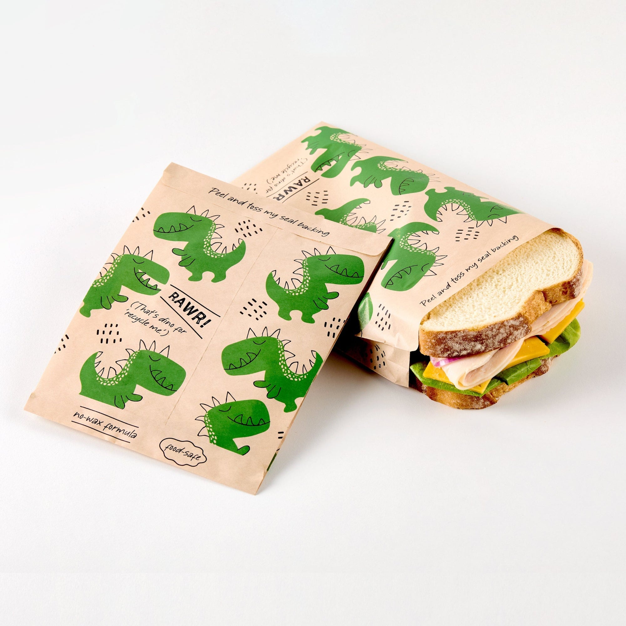 Recyclable Paper Sandwich Bags 50ct Reusable Storage Bag