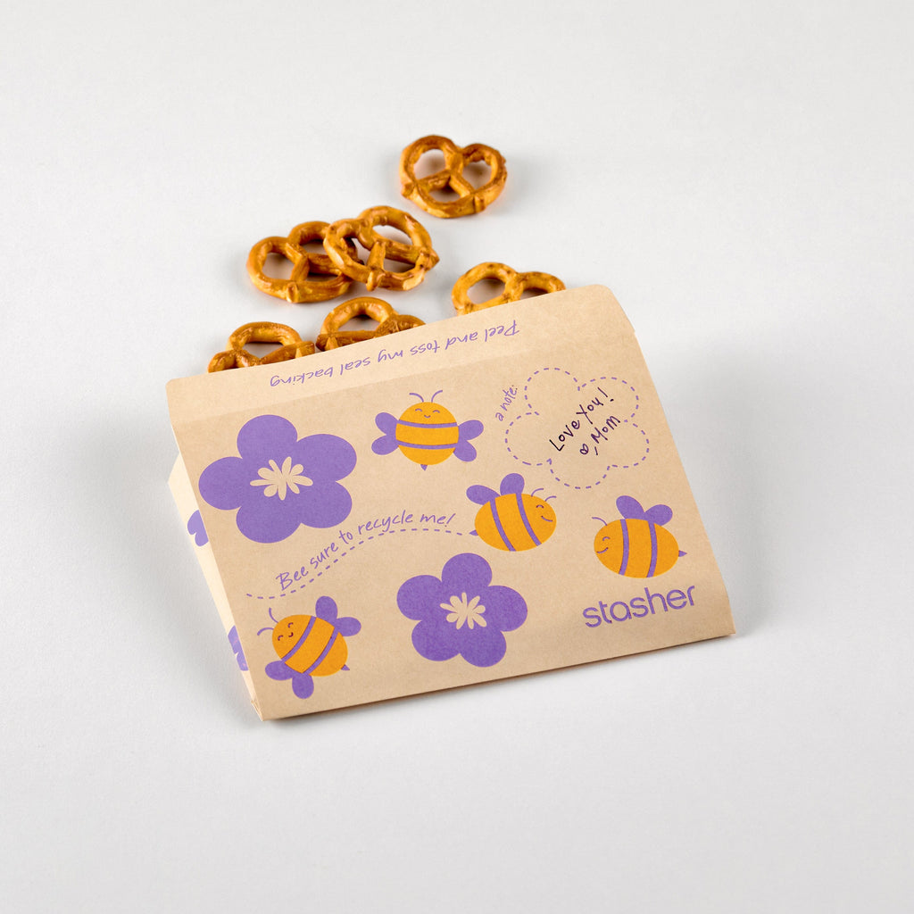 Recyclable Paper Snack Bags 50ct Reusable Storage Bag