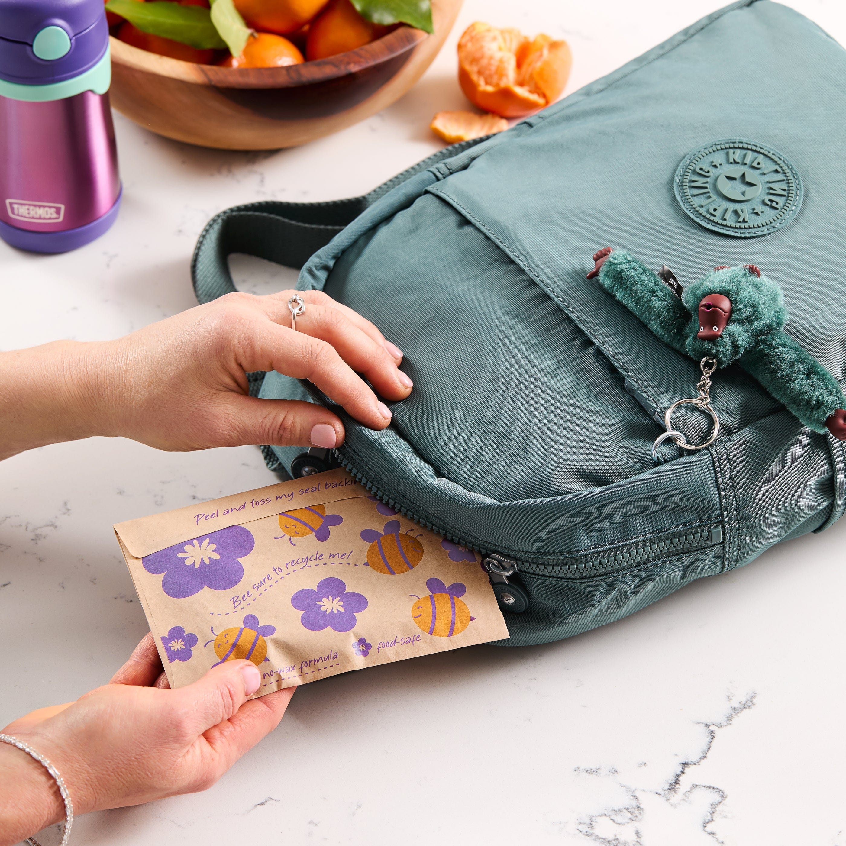 Recyclable Paper Snack Bags 50ct Reusable Storage Bag