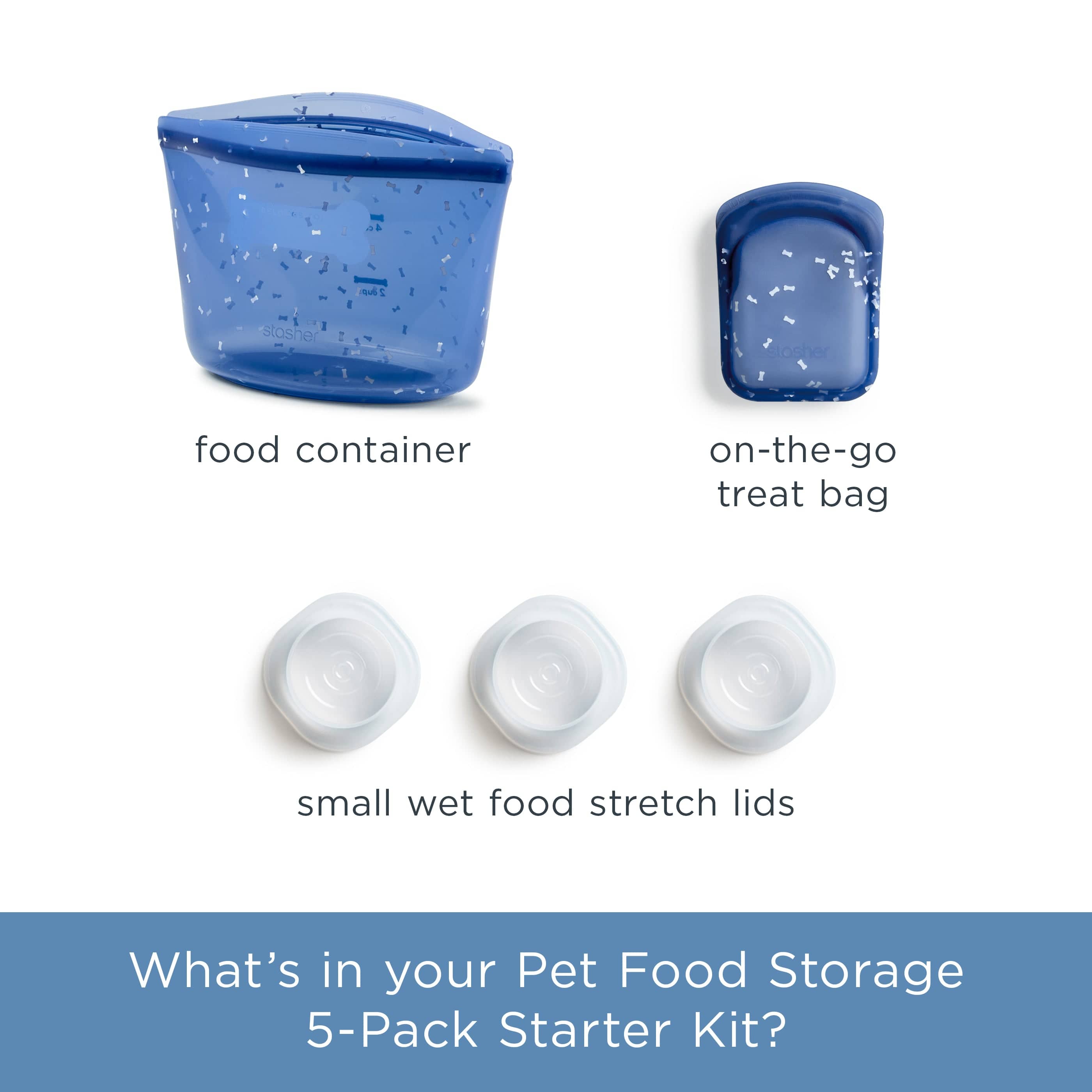 Pet Food Storage 5-Pack Reusable Storage Set