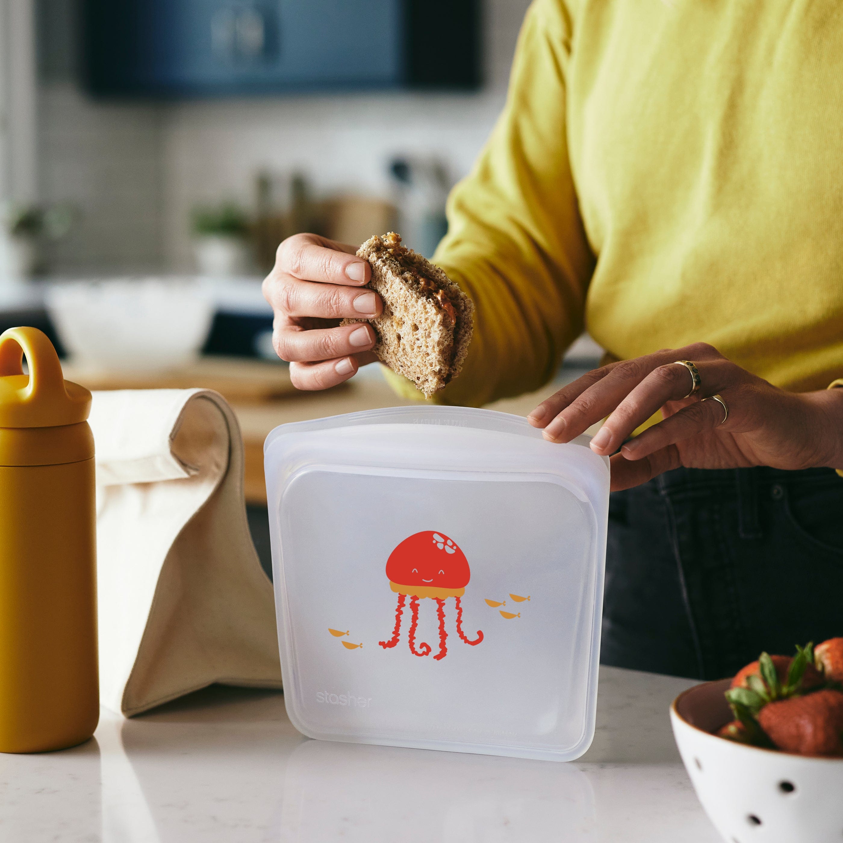 Back to School Lunch 3-Pack Reusable Storage Set