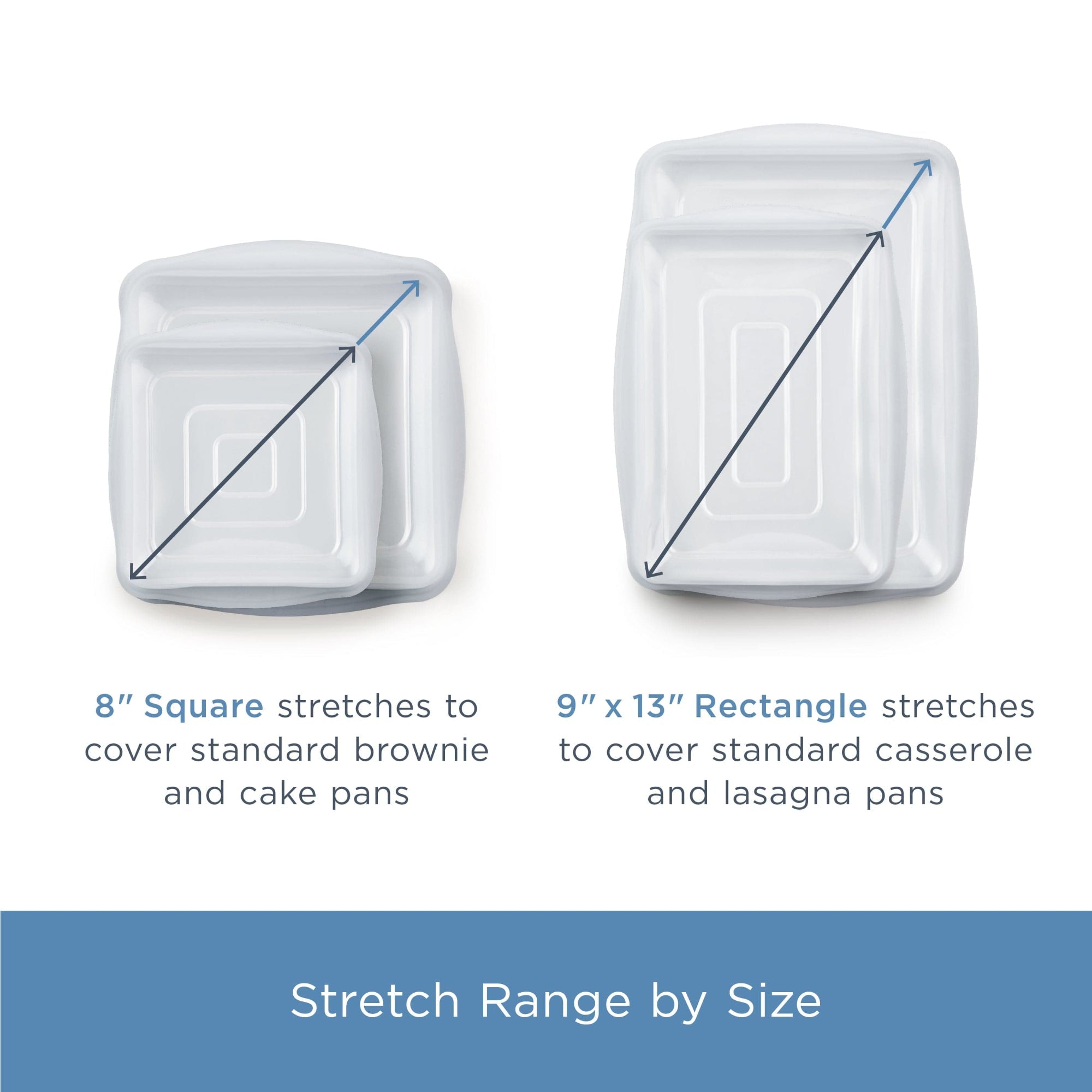 Rectangle Stretch Lids 2-Pack Kitchen Accessory
