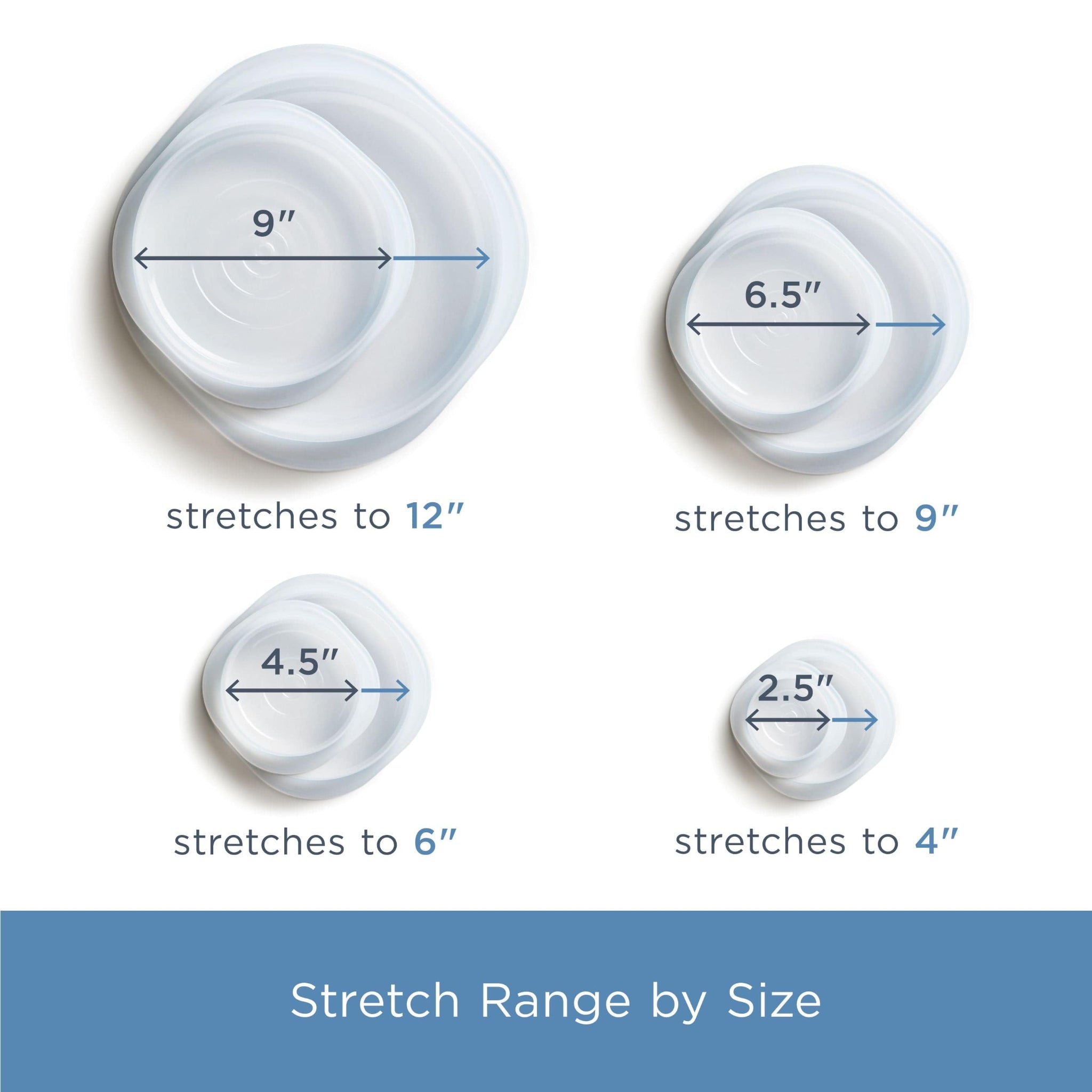 Circle Stretch Lids 4-Pack Kitchen Accessory