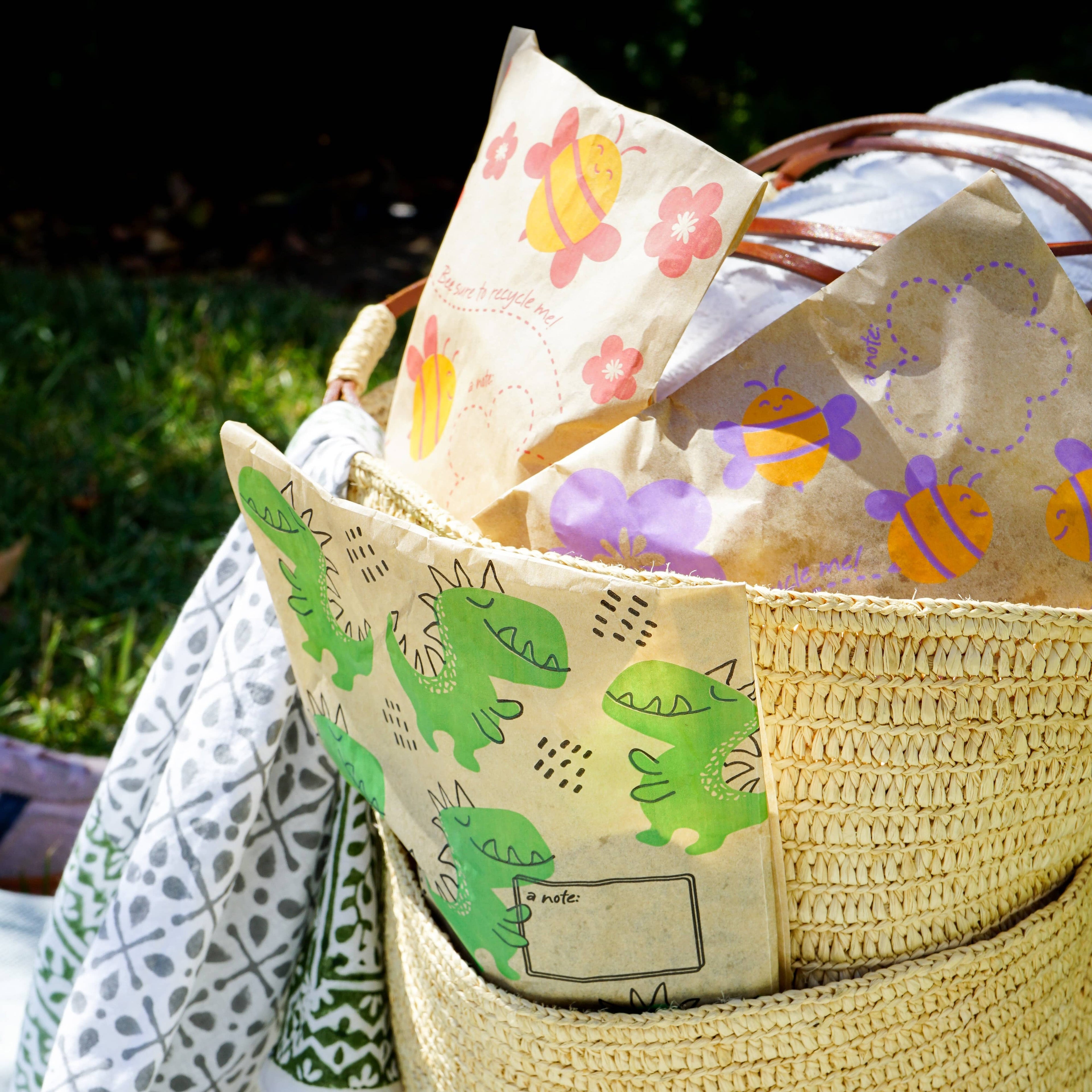 Recyclable Paper Snack Bags 50ct Reusable Storage Bag