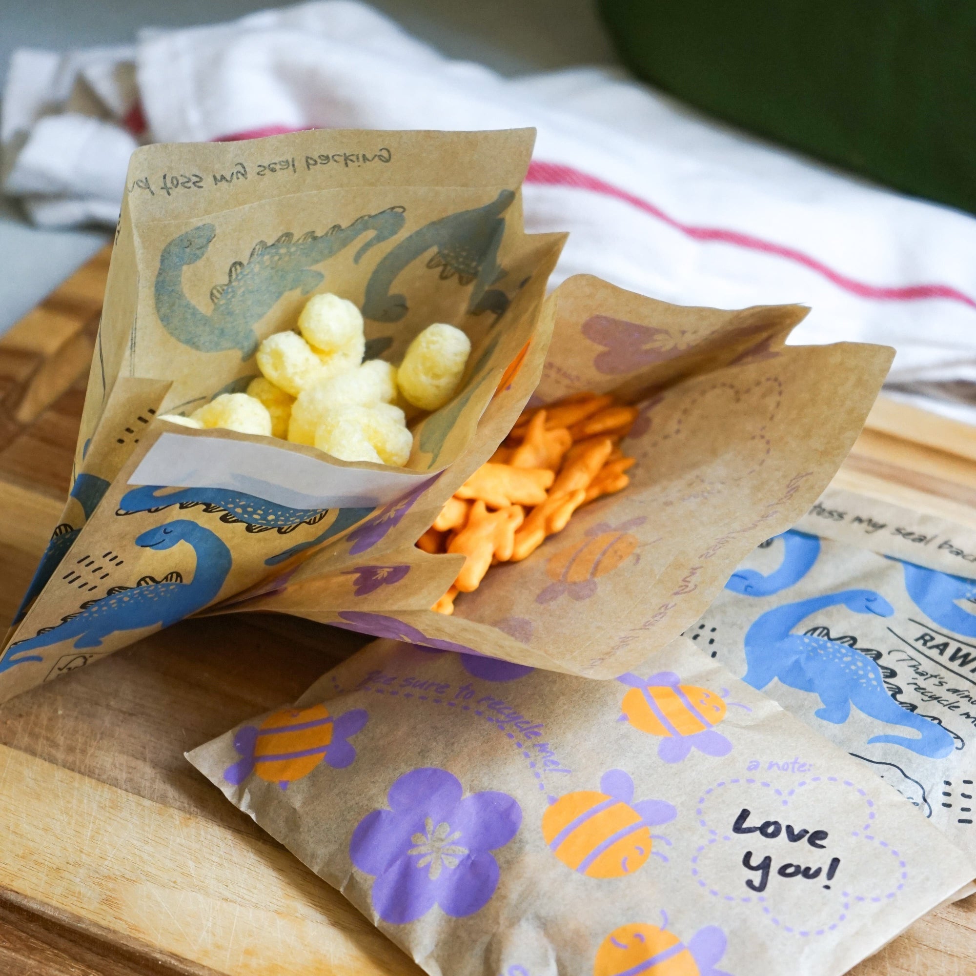 Recyclable Paper Bags 8-Pack 400ct Reusable Storage Bag